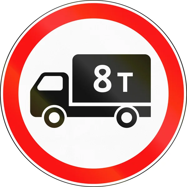 Señal de tráfico utilizada en Rusia - Límite de peso para camiones —  Fotos de Stock