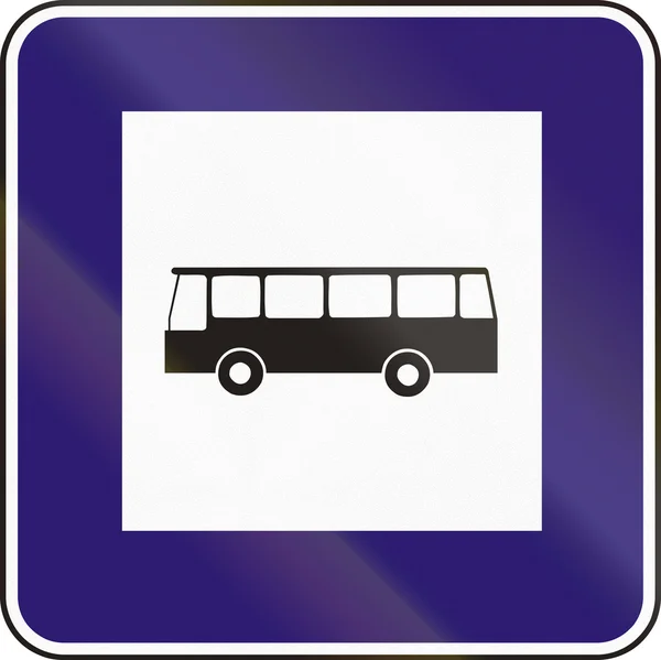 Road sign used in Slovakia - Bus Stop — Stock Photo, Image