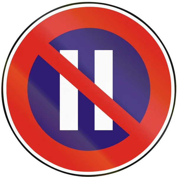 Road sign used in Slovakia - No parking on even calendar days — Stock Photo, Image