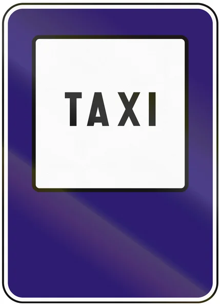 Straßenschild in der Slowakei - Taxi — Stockfoto