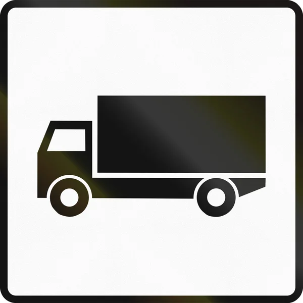Dopravní značka používá na Slovensku - nákladní automobily. — Stock fotografie