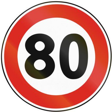 Slovakya - hız sınırı kullanılan yol işareti