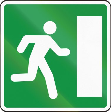 Slovakya - acil çıkış kullanılan yol işareti