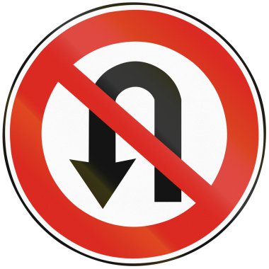 Slovakya - Hayır u dönüşü kullanılan yol işareti