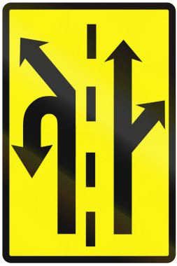 Slovakya'da - kullanılan yol işareti kullanın (geçici bir kavşak içinde hatlarının)