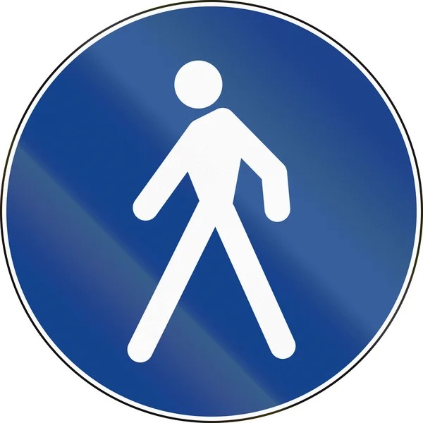 Znak drogowy używany w Włochy - deptak — Zdjęcie stockowe
