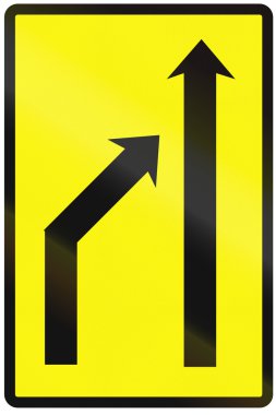 Slovakya - azaltma yolları kullanılabilir (geçici kullanılan yol işareti)