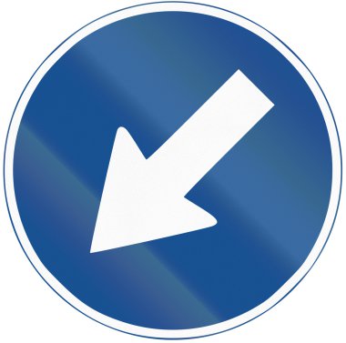 İspanya - İspanya obigatoria adresi sinyal kullanılan yol işareti.