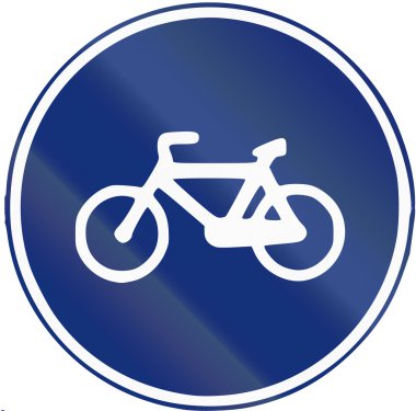 İspanya - Bisiklet yol kullanılan yol işareti