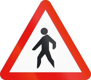 İspanya - yayalar kullanılan yol işareti