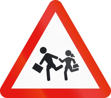 Yol işaret İspanya ' - çocuk kullanılır.