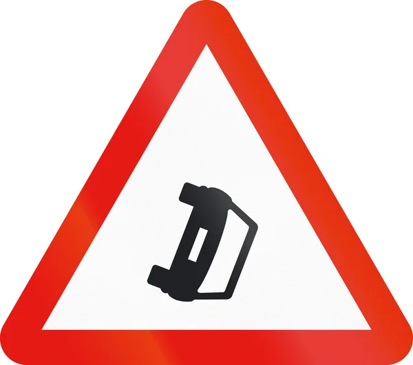 Verkeersbord gebruikt in Spanje - ongeval — Stockfoto