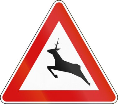 Slovenya yol işaret - vahşi hayvanlar