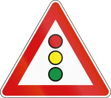 Slovenya yol işaret - trafik ışıkları