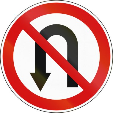 Slovence yasal yol işaret - Hayır u dönüşü.