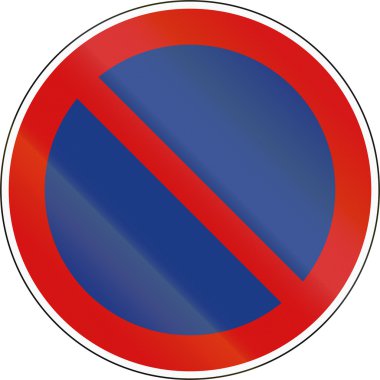 Bir Sloven yasağı işaret - Park yapılmaz.