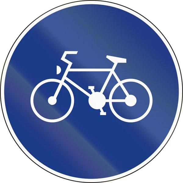 Slovenia road sign - Route for pedal cycles only — Stock Photo, Image