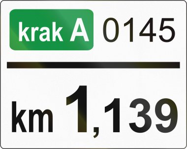 Sloven yol işaret - yol uzaklık işaretçisi