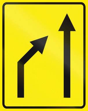 Sloven yol işaret - trafik lane yönetimi.