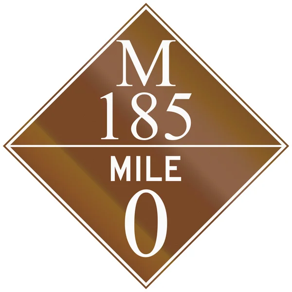 Michigan Escudo de ruta de la M-185 en la milla cero — Foto de Stock