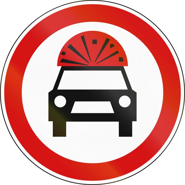 Panneau routier - Pas de produits inflammables en Slovénie — Photo