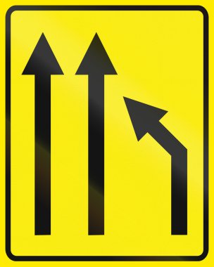 Sloven yol işaret - trafik lane yönetimi.