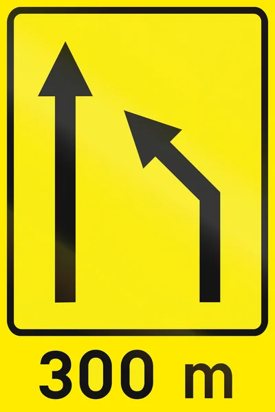 Σλοβενική πινακίδα - διαχείριση λωρίδα κυκλοφορίας. — Φωτογραφία Αρχείου