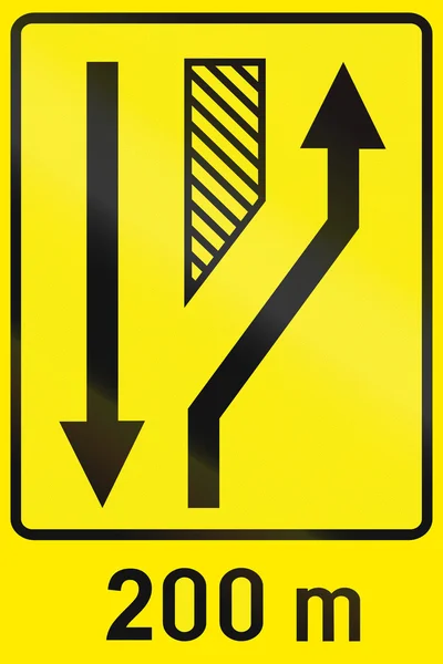 Slovinská dopravní značka - lane řízení letového provozu. — Stock fotografie