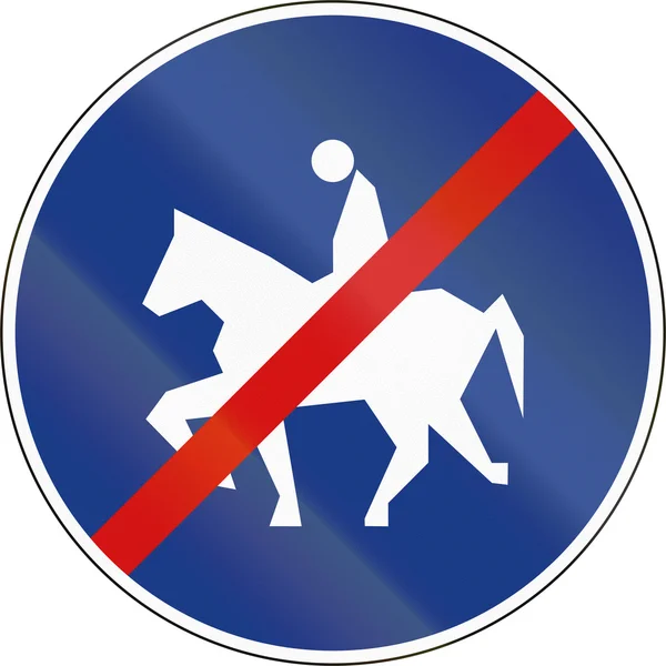 Slovenia road sign - End Bridle way — Stock Photo, Image