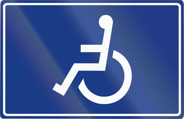 Segnaletica stradale slovena - Parcheggio per disabili — Foto Stock