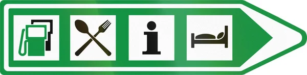 Slowenisches Verkehrsschild - Autobahnmeisterei-Schild — Stockfoto