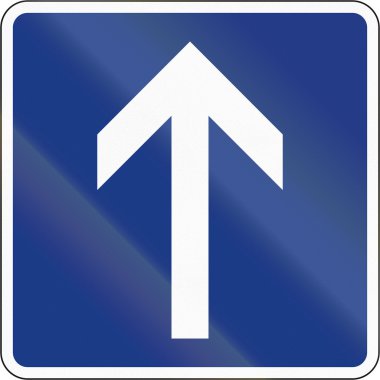 Slovence yasal yol işaret - tek yönlü yol.