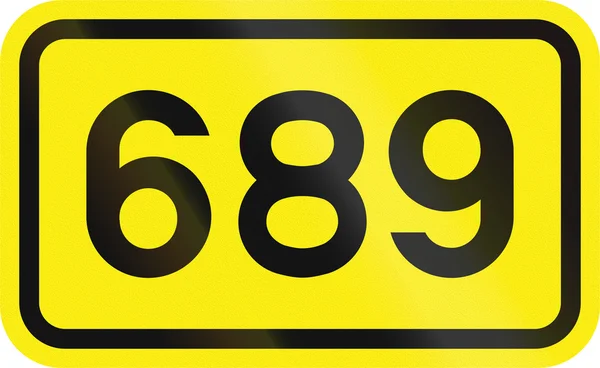 Slowenisches Verkehrszeichen - primäre Straßennummer — Stockfoto