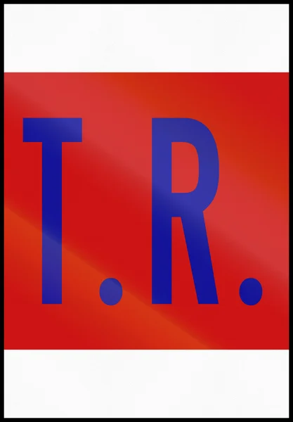 Marker do autostrady Theodore Roosevelt International — Zdjęcie stockowe
