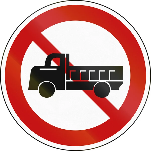 No Lorries prohibitory sign in South Korea — Stock Photo, Image