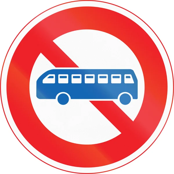 Japanese road sign - No Thoroughfare for buses — Stock Photo, Image