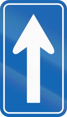 Japon yol işaret - One Way düz