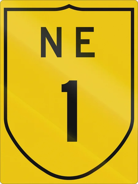 Indian National Expressway number 1 route shield — Stock Photo, Image