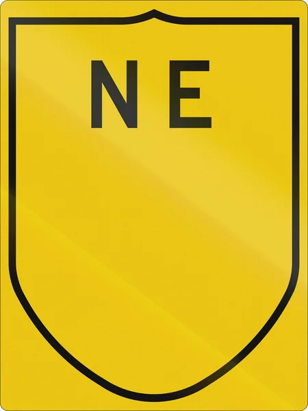 Escudo em branco para uma via expressa nacional indiana — Fotografia de Stock