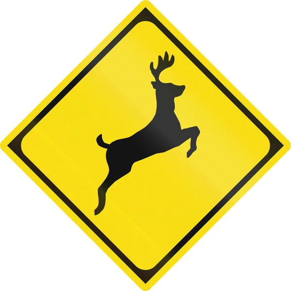 Japon yol işaret - hayvanlar (geyik geçiş) — Stok fotoğraf