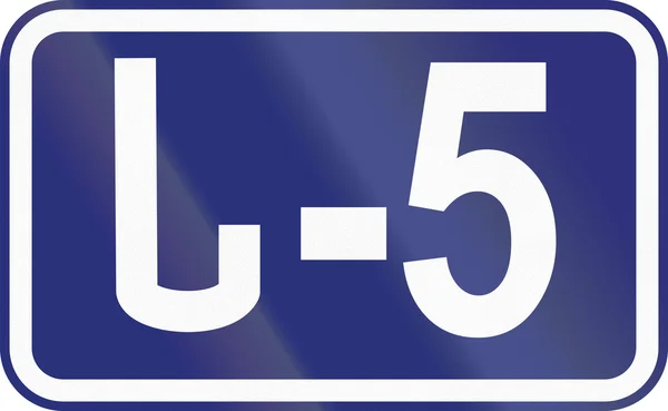 Road shield of Highway used in Georgia. The letter is an S — Stock Photo, Image