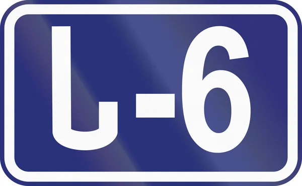 Road shield of Highway utilizado en Georgia. La carta es una S — Foto de Stock