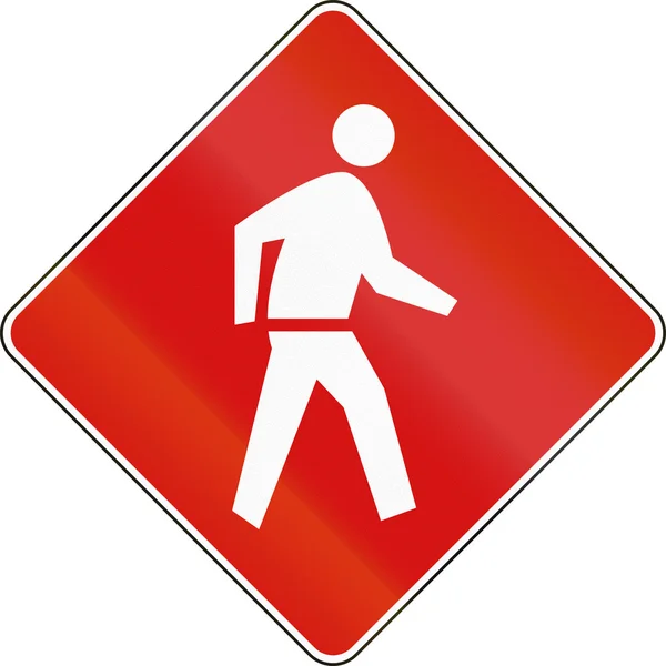 Pedestrian Priority sign used in South Africa — Stock Photo, Image