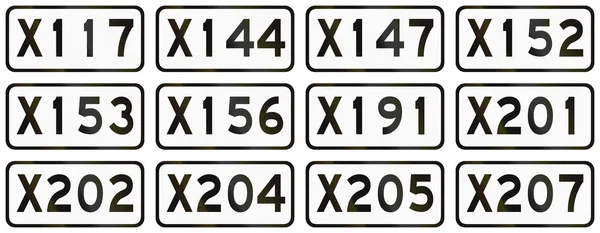 Collection of Chinese route shields for county roads — Stock Photo, Image