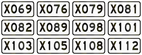 Collection of Chinese route shields for county roads — Stock Photo, Image