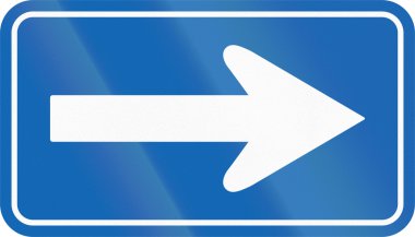 Japon yol işaret - One Way sağ