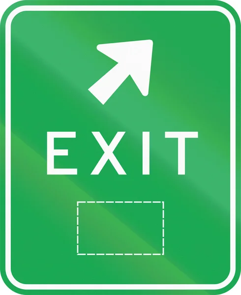 Road sign in the Philippines - Expressway Exit Direction Sign — Stock Photo, Image