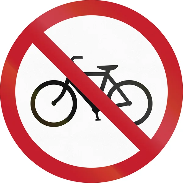 Verkehrsschild auf den Philippinen - kein Einlass für Fahrräder — Stockfoto
