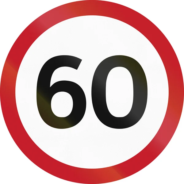 Road sign in the Philippines - Speed Limit Restriction (Maximum 60 km/h) — Stock Photo, Image