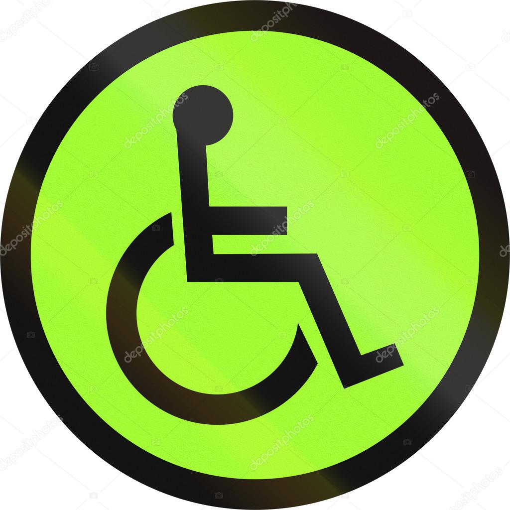 Road sign in the Philippines - Handicapped crossing sign